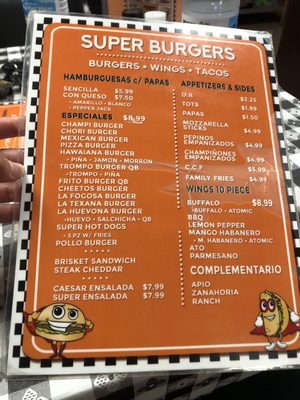 Menu photo 2 Super Burgers McAllen, TX Menu photo 2 Super Burgers McAllen, TX