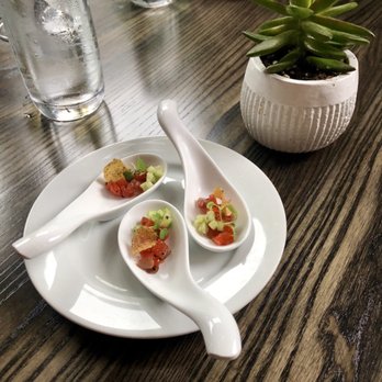 Vida - House cured salmon amuse bouche - New American Near Me - Indianapolis, Indiana Vida - House cured salmon amuse bouche - New American Near Me - Indianapolis, Indiana