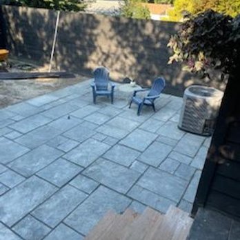 Tri-County Quarries - Blue natural cleft patio, customer designed and installed - Building Supplies Near Me - Vestal, New York Tri-County Quarries - Blue natural cleft patio, customer designed and installed - Building Supplies Near Me - Vestal, New York