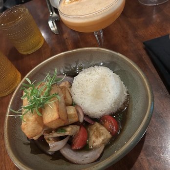 Costa Contemporary Kitchen - Lomo Saltado with chicken - Peruvian Near Me - Costa Mesa, California