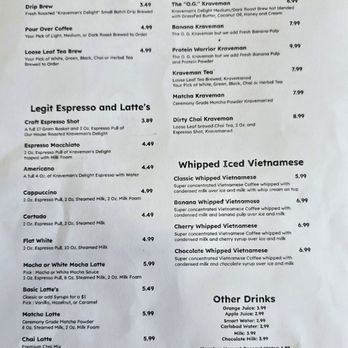 Local Krave - Menu 9/25 - Coffee & Tea Near Me - San Diego, California Local Krave - Menu 9/25 - Coffee & Tea Near Me - San Diego, California