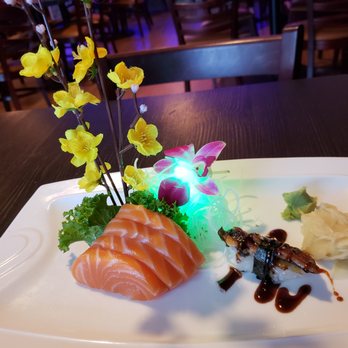 Mika Sushi II - Salmon sashimi with $1 unagi roll. Beautiful and delicious! - Sushi Bars Near Me - Westminster, Colorado Mika Sushi II - Salmon sashimi with $1 unagi roll. Beautiful and delicious! - Sushi Bars Near Me - Westminster, Colorado