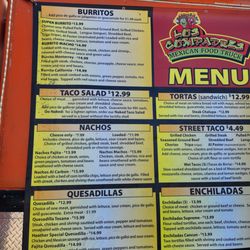 Los Compadres Food Truck - Menu