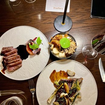 AVANT Restaurant - grimaud farms aged duck breast & iberico pork secreto - New American Near Me - San Diego, California AVANT Restaurant - grimaud farms aged duck breast & iberico pork secreto - New American Near Me - San Diego, California