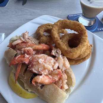 Aqua - Lobster roll and onion rings - Seafood Near Me - Clinton, Connecticut