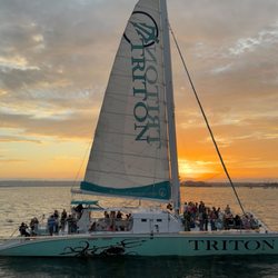 Triton Charters - This isn't a pic of our team, but we took it the same day after our sail. We were at the Portside Harbor Brigantine for dinner.