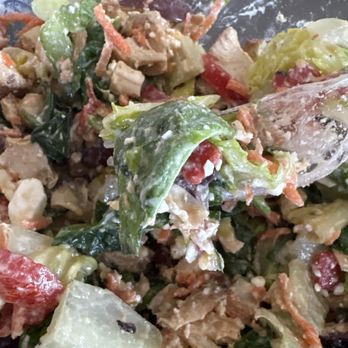 Supreme Salads - Soggy spinach.  Soggy warm veggies.  No flavor dressing.   No thanks!!! - Salad Near Me - Stony Brook, New York