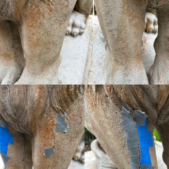 Rose Restoration - Here are more lion repair photos before and after side by side - Refinishing Services Near Me - Fairfax, Virginia