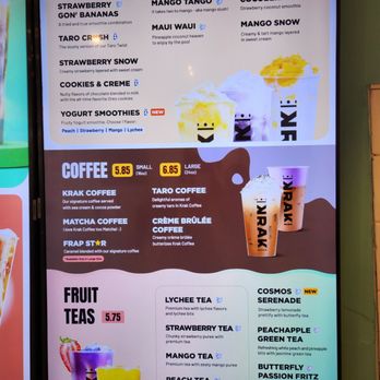 Krak Boba - Menu - Coffee & Tea Near Me - Riverside, California