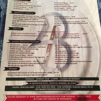 4 Brothers Breakfast - Southern Near Me - Warren, New Jersey