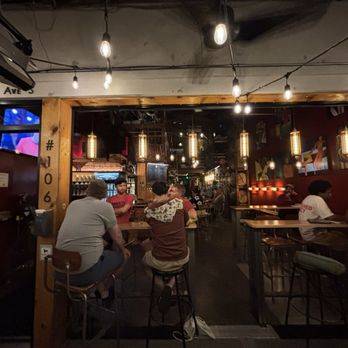 Flying Lion Brewing - View into the bar from the outdoor seating area - Breweries Near Me - Seattle, Washington