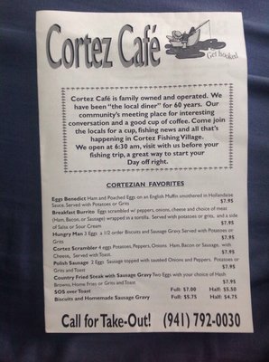 Menu photo 5 Cortez Cafe Cortez, FL Menu photo 5 Cortez Cafe Cortez, FL
