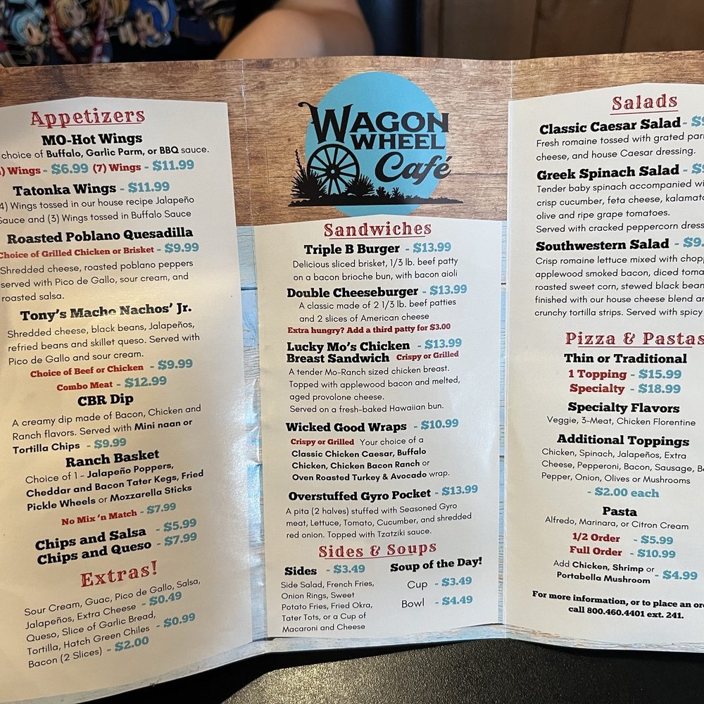 Wagon Wheel - Menu inside - Salad Near Me - Hunt, Texas Wagon Wheel - Menu inside - Salad Near Me - Hunt, Texas