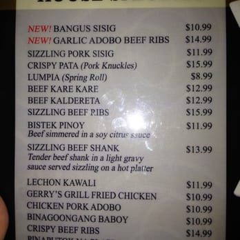 Gerry's Grill - Specials - Filipino Near Me - Artesia, California
