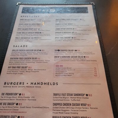 Menu photo 2 Tap 42 - Davie Davie, FL
