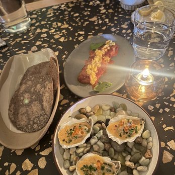 Carmel - oysters, hamachi pastor crudo - Seafood Near Me - Atlanta, Georgia Carmel - oysters, hamachi pastor crudo - Seafood Near Me - Atlanta, Georgia