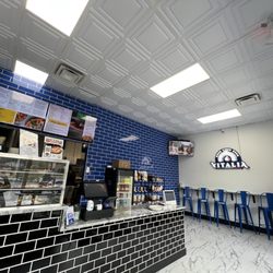 Vitalia Wood Fired Oven - Inside view from high top table towards counter seating