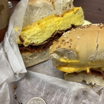 Everything Bagel - Huge fluffy egg, breakfast bagel - Bagels Near Me - St. Augustine, Florida