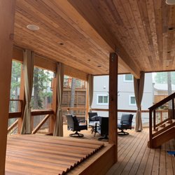 Meagher Builders - Luxury deck complete with hot tub and blinds