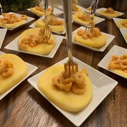 Cotoia Catering - Calabrian shrimp over polenta