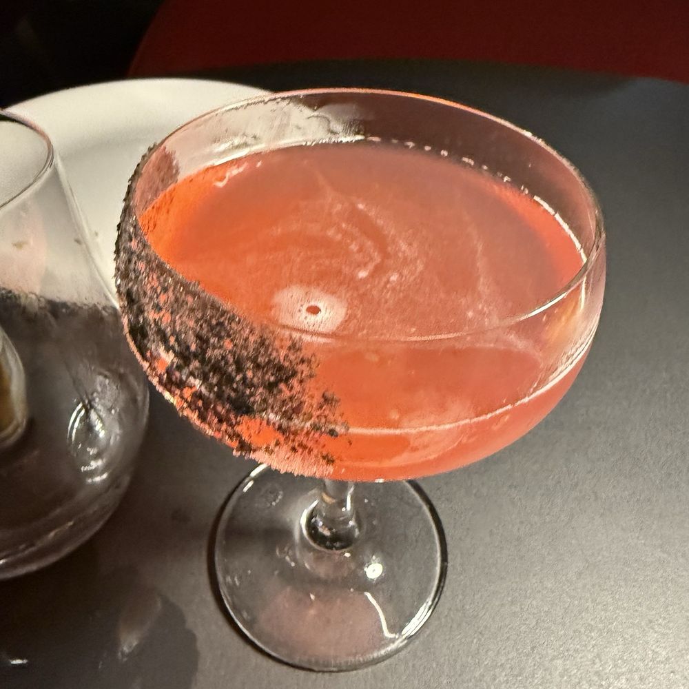 Fanny's - CyberCosmo: Smirnoff 100p Vodka, cranberry, cointreu noir, lime, black salt - Cocktail Bars Near Me - Los Angeles, California