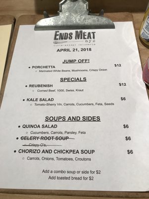 Menu photo 7 Ends Meat Brooklyn, NY