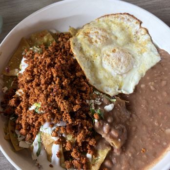 Casa Mia - Chilaquiles Green Sauce with Chorizo - Breakfast & Brunch Near Me - Mountain View, California Casa Mia - Chilaquiles Green Sauce with Chorizo - Breakfast & Brunch Near Me - Mountain View, California