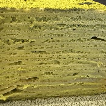 Palette Dim Sum & Seafood - Matcha crepe cake layers - Chinese Near Me - Tustin, California