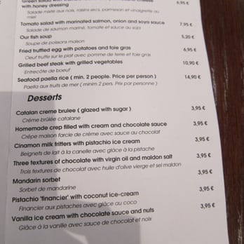 Lonja de Tapas - menu - April 2012 - Tapas Bars Near Me - Barcelona, B