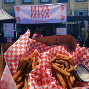 Miya Miya - beef tallow fries w/ garlic sauce - Food Stands Near Me - Los Angeles, California Miya Miya - beef tallow fries w/ garlic sauce - Food Stands Near Me - Los Angeles, California