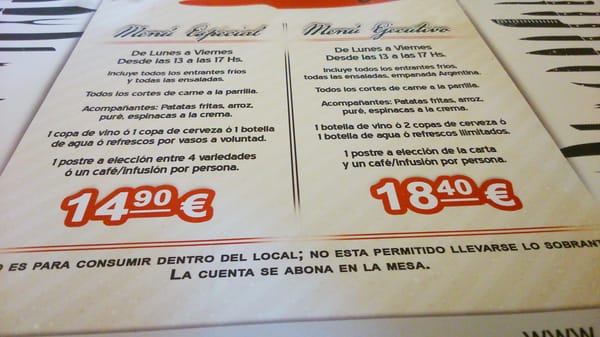 Menu photo 5 The Knife Madrid, M Menu photo 5 The Knife Madrid, M