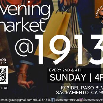 1913 - a poster for the evening market - Lounges Near Me - Sacramento, California