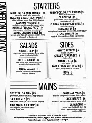 Menu photo 4 Dinner on Ludlow New York, NY Menu photo 4 Dinner on Ludlow New York, NY