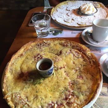 Hooiberg Pannenkoekenboerderij - This front one is #173- The Stable Loft. The one in the back is the banana and whipped cream pancake. - Restaurants Near Me - Leiderdorp, ZH