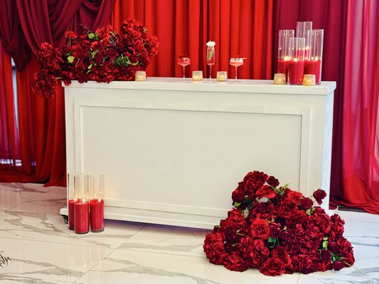 Wedding Reception - Wedding Reception for one of our couples held at The Vault. The couple wanted a luxurious red wedding with signature cocktails to match. Wedding Reception - Wedding Reception for one of our couples held at The Vault. The couple wanted a luxurious red wedding with signature cocktails to match.