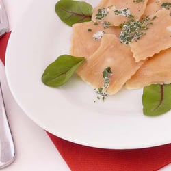 La Comédie - Ravioli au saumon fumé et à la crème d'oseille