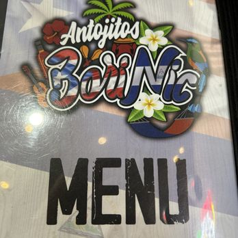 Antojitos BoriNic Restaurant - Front cover of menu - Nicaraguan Near Me - Houston, Texas