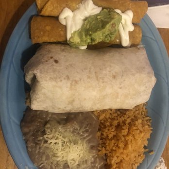 Los Amigos - Two choice combo: Beef burrito, chicken flautas, refried beans and rice. - Mexican Near Me - Pacific Grove, California Los Amigos - Two choice combo: Beef burrito, chicken flautas, refried beans and rice. - Mexican Near Me - Pacific Grove, California