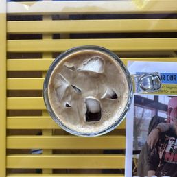A bubbly Americano 12 oz