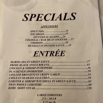 El Cid - Specials menu - Spanish Near Me - Paramus, New Jersey