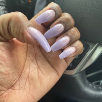 Blooming Nails Spa - Coffin full set with colored powder - Nail Salons Near Me - San Pablo, California