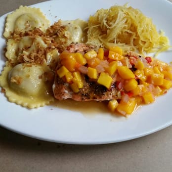 Bonefish Grill - Salmon with pumpkin ravioli and spegheti squash..mmmm - Seafood Near Me - Gaithersburg, Maryland