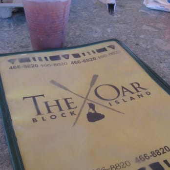 The Oar - the menu and the Bloody Mary at Oar - Seafood Near Me - Block Island, Rhode Island