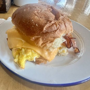 Cachito Coffee & Bakery - 2 Eggs, Cheddar Cheese and Bacon Sandwich - Breakfast & Brunch Near Me - Miami Beach, Florida Cachito Coffee & Bakery - 2 Eggs, Cheddar Cheese and Bacon Sandwich - Breakfast & Brunch Near Me - Miami Beach, Florida