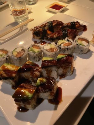 Fat Salmon Sushi by null