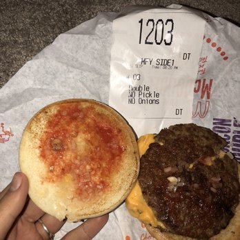 McDonald's - I'm allergic to onions, told them twice. - Fast Food Near Me - Moreno Valley, California