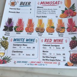 Drinks Menu Drinks Menu