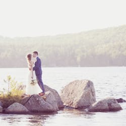 Dreamlove Wedding Photography - Perfection at sunset... lakeside backyard weddings are bliss!