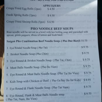 Pho Nu Cuoi Saigon - They have these little take home menus, its pretty nice. Picked one up on the way out. - Vietnamese Near Me - Woodbridge, Virginia Pho Nu Cuoi Saigon - They have these little take home menus, its pretty nice. Picked one up on the way out. - Vietnamese Near Me - Woodbridge, Virginia