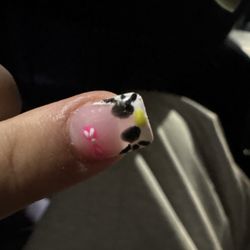 Ocean Nails - She did them to were the whisker was connected to the eye but it was just the Basic Manicure
